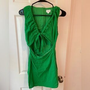 Green mini dress
